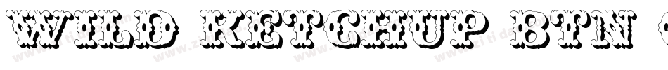 Wild Ketchup BTN Outline Shadow字体转换